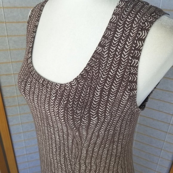 Fresh Produce Brown Tank Maxi Dress Stretch Knit Size XS Made in USA - Picture 7 of 9